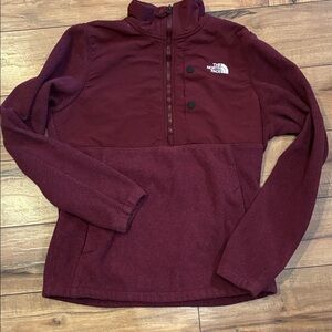 The North Face Burgundy Half-Zip Fleece Pullover